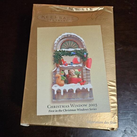 2003 Hallmark CHRISTMAS WINDOW #1 Series KOC Club Exclusive Ornament